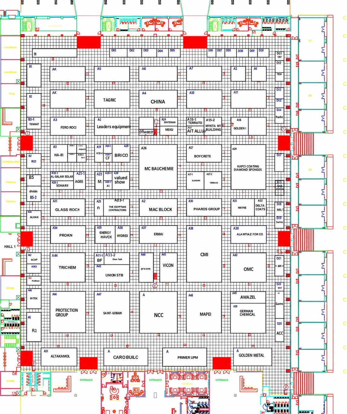 Egypt Projects Main Hall Map